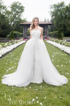 Rachel Allan Bridal - Strapless Embroidered Overskirt Ballgown M601
