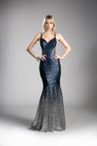 Cinderella Divine - Strappy Sequined Mermaid Gown