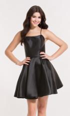 Alyce Paris Homecoming - 3698 Pleated Square Neck A-line Dress