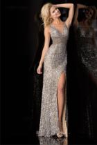 Bg Haute - E01017 Dress In Platinum