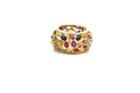 Tresor Collection - Multicolor Spinal, Multicolor Tourmaline, Emerald, Ruby & Sapphire Ring In 18k Yellow Gold