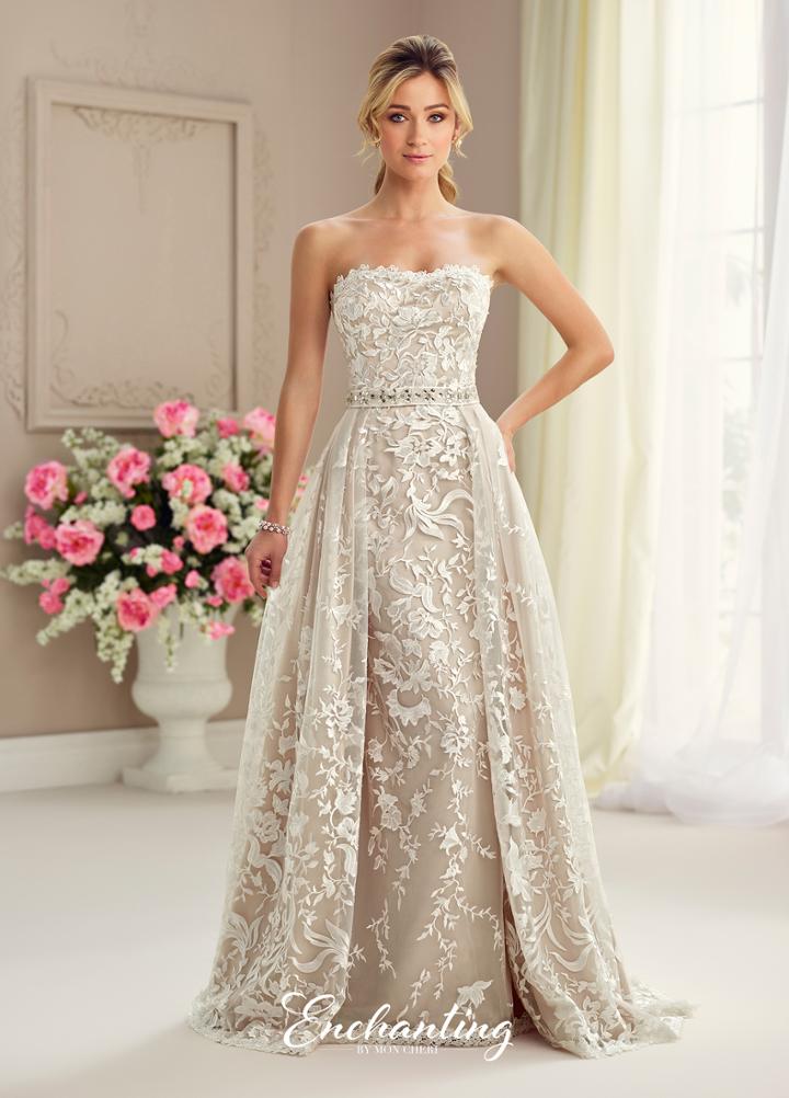 Enchanting By Mon Cheri - 217125 Three-piece Satin Wedding Gown