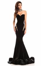 Johnathan Kayne - 7226 Art Deco Sweetheart Trumpet Gown
