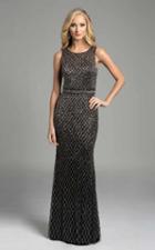 Lara Dresses - Sleeveless Sequined Long Dress 32959