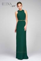 Ieena Duggal - 25273 Sleeveless Gown In Emerald Green