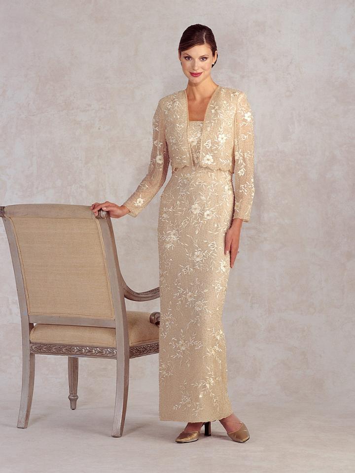 Montage By Mon Cheri - 21917 Long Dress In Champagne