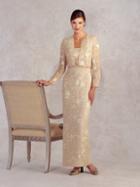 Montage By Mon Cheri - 21917 Long Dress In Champagne