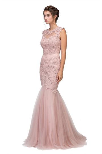 Eureka Fashion Bridal - Lace Illusion Mermaid Wedding Gown