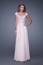 La Femme - 20540 Lace Illusion Bateau A-line Dress