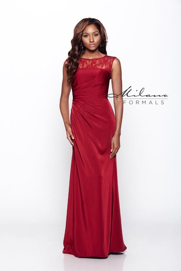 Milano Formals - Lace Illusion Evening Dress E2079