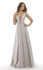 Morrell Maxie - 15625 Plunging V-neck Evening Dress