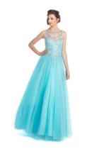 Aspeed - L1535 Embellished Illusion Bateau Evening Gown