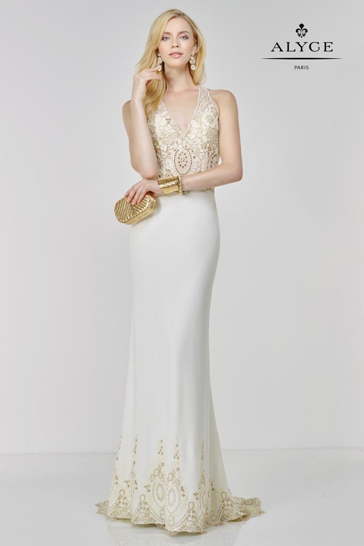 Alyce Paris - 6506 Prom Dress In Ivory Gold