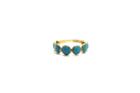 Tresor Collection - Turquoise Stackable Ring Bands With Adjustable Shank In 18k Yellow Gold 6140220612