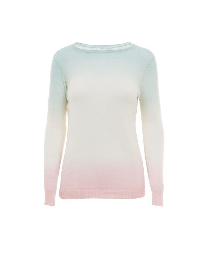 Minnie Rose - Super Luxe Cashmere Double Dip-dye Crew