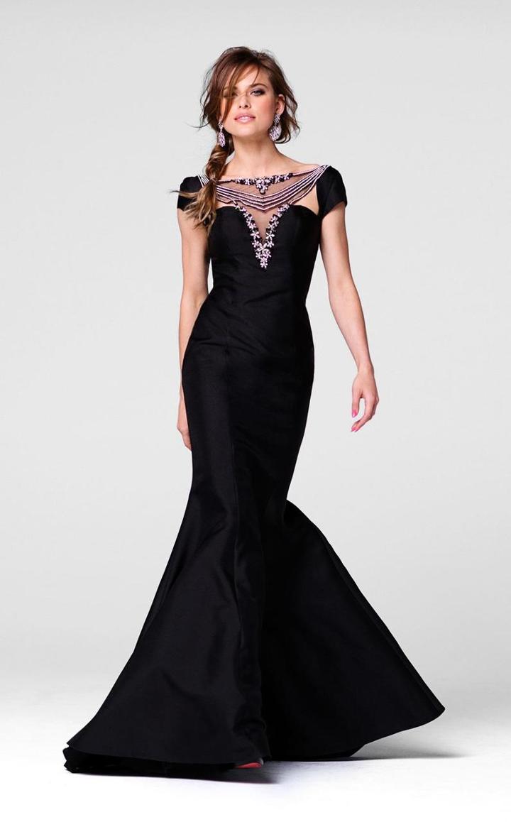 Tarik Ediz - Floral Crystal Accented Mermaid Gown 50019