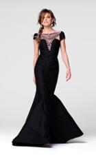 Tarik Ediz - Floral Crystal Accented Mermaid Gown 50019