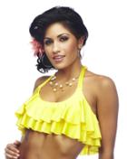 Nicolita Swimwear - Rumba Ruffles Yellow Crop Top Bikini