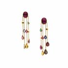 Tresor Collection - Multicolor Tourmaline Earring In 18k Yellow Gold Style 1
