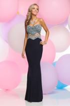 Zoey Grey - Bead Embellished Sweetheart Jersey Dress 30806