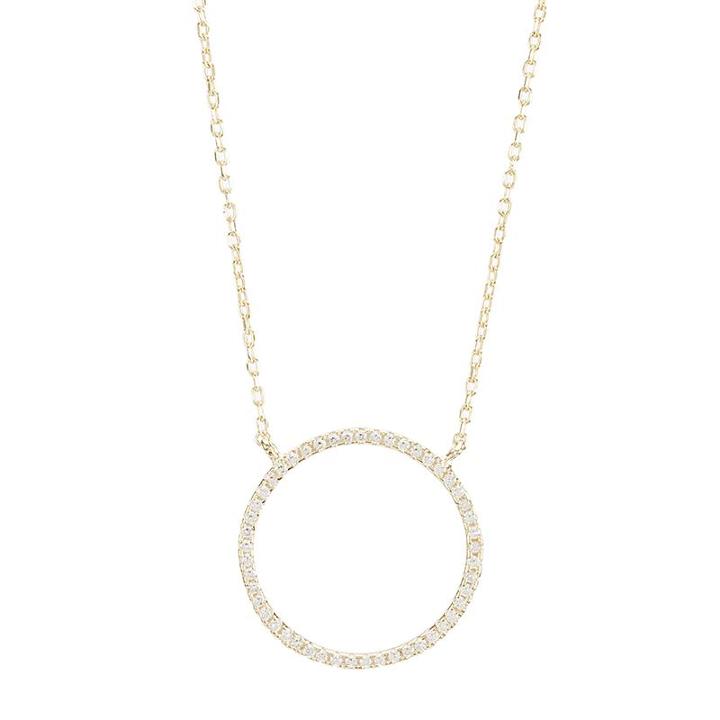Ashley Schenkein Jewelry - Open Circle Pavã£â© Cz Necklace