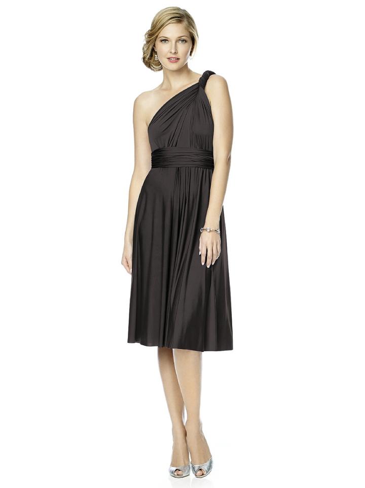 Dessy Collection - Mj-twist1 Dress In Graphite