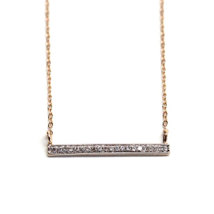 Rachael Ryen - 14k Gold Diamond Bar Necklace
