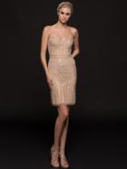 Glow By Colors - G664s Embellished V-neck Sheath Dress