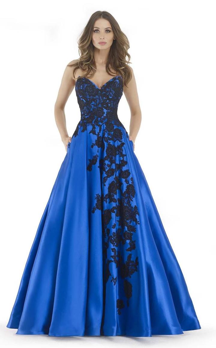 Morrell Maxie - 15656 Trailing Floral Applique Gown