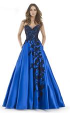 Morrell Maxie - 15656 Trailing Floral Applique Gown