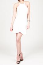 Donna Mizani - Mini Flounce Dress In White