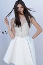Jovani - Jvn62563 Beaded Plunging Cocktail Dress