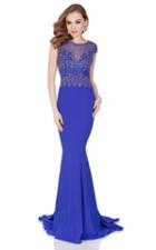Terani Couture - Stylishly Ornate Illusion Mermaid Gown 1622e1552