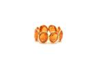 Tresor Collection - Mandarine Garnet Stackable Ring Band In 18k Yellow Gold