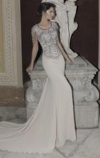 Tarik Ediz - Scoop Neck Sheath Gown 92760