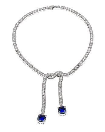 Cz By Kenneth Jay Lane - Cushion Cut Criss Cross Tassel