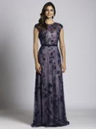 Lara Dresses - 33525 Embellished Illusion Jewel A-line Dress