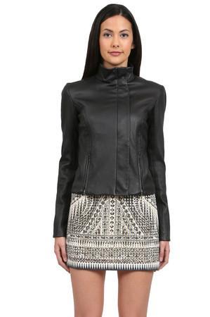 Theory Frayda Danish Leather Jacket In Black