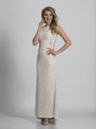 Dave & Johnny - A5982 Jewel Back Embellished Lace Evening Gown