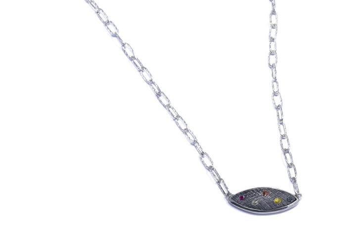 Nina Nguyen Jewelry - Petite Marquise Oxidized Necklace