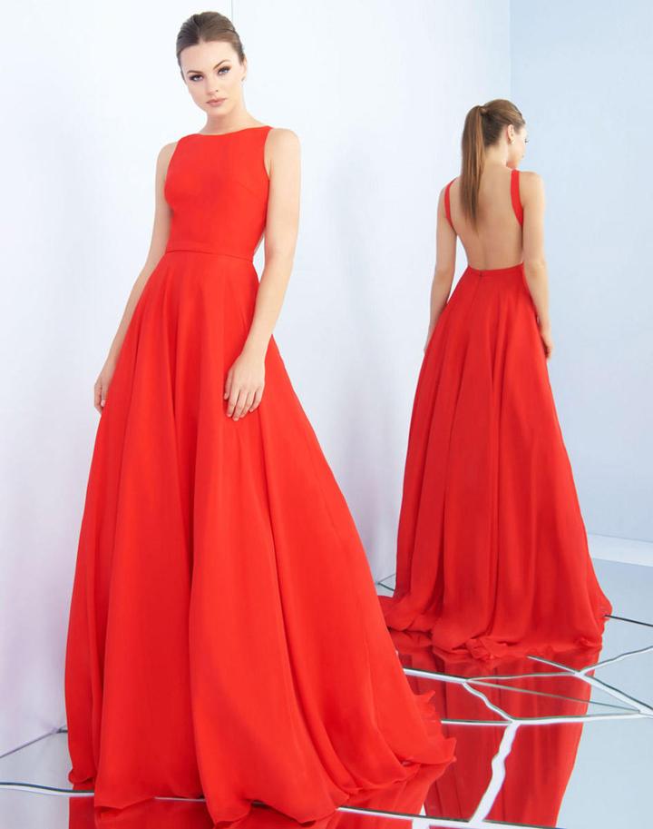 Ieena For Mac Duggal - 55192i Chiffon Bateau A-line Dress