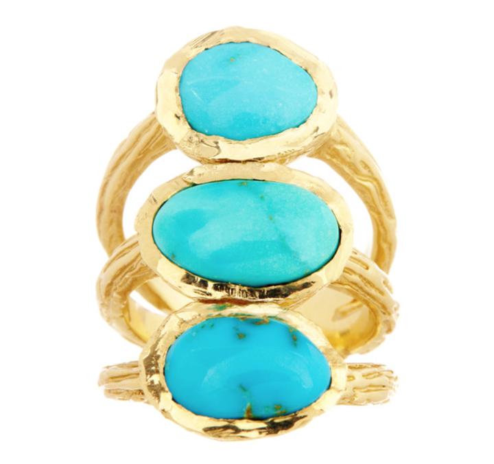 Logan Hollowell - Sleeping Beauty And Bisbee 3 Turquoise Ring