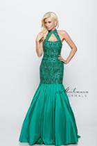 Milano Formals - Embellished Halter Cut Out Evening Gown E2145