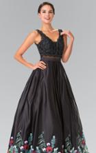 Elizabeth K - Sleeveless V Neck Two Piece Long Dress Gl2251