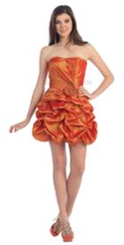 Modish Strapless Ruched Semi-sweetheart Ruffled A-line Dress