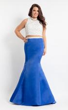 Rachel Allan Curves - 6341 Two-piece Beaded Mermaid Gown