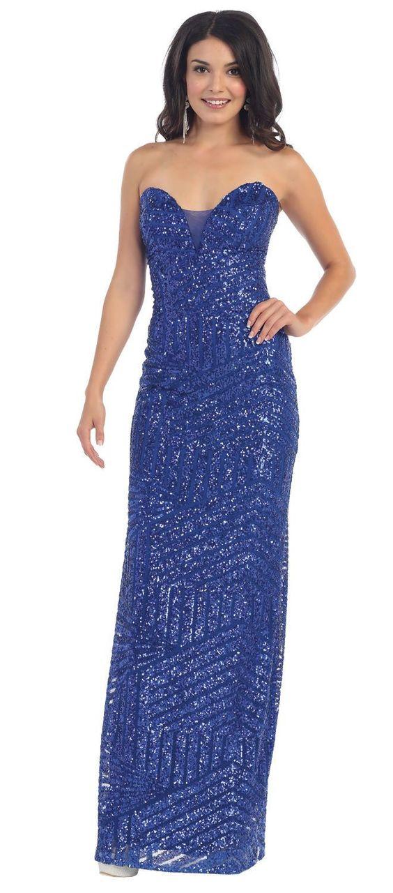 Sparkling Sequined Sweetheart A-line Gown