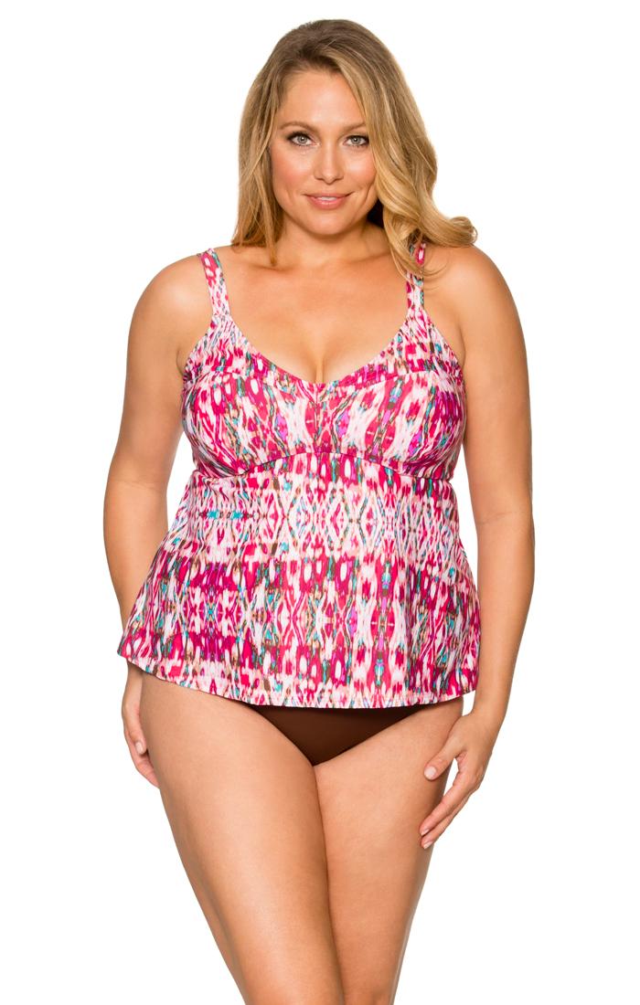 Curve Swimwear Veranda 391e/f Tunic Tankini W/ Removable Cups Top