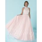 Tiffany Designs - Elegant Sleeveless Formal Dress With Feather-layered Skirt 16209