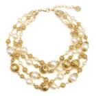 Ben-amun - Gold & Pearl Multi Layer Necklace